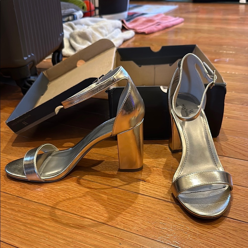 Elegant Silver Women's Heels